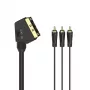 Hama 00205156 SCART-kaabel 1,5 m 3 x RCA Must