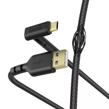 Hama Stand USB-kaabel USB 2.0 1,5 m USB A Micro-USB B Must