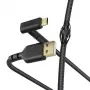 Hama Stand USB-kaabel USB 2.0 1,5 m USB A Micro-USB B Must