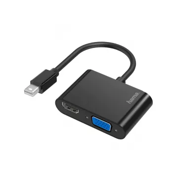 Hama 00200330 videokaabli adapter Mini DisplayPort HDMI + VGA (D-Sub) Must