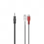Hama 00205185 helikaabel 0,1 m 2 × RCA 3,5 mm must