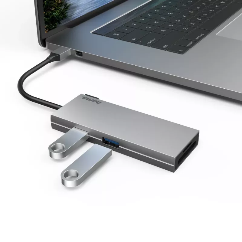 Hama 00200110 sülearvuti dokkimisjaam/pordi paljundaja USB 3.2 Gen 1 (3.1 Gen 1) USB-C Hall