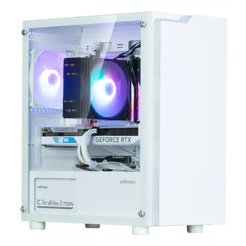 Arvutikorpus Zalman T4 Plus Mini Tower valge