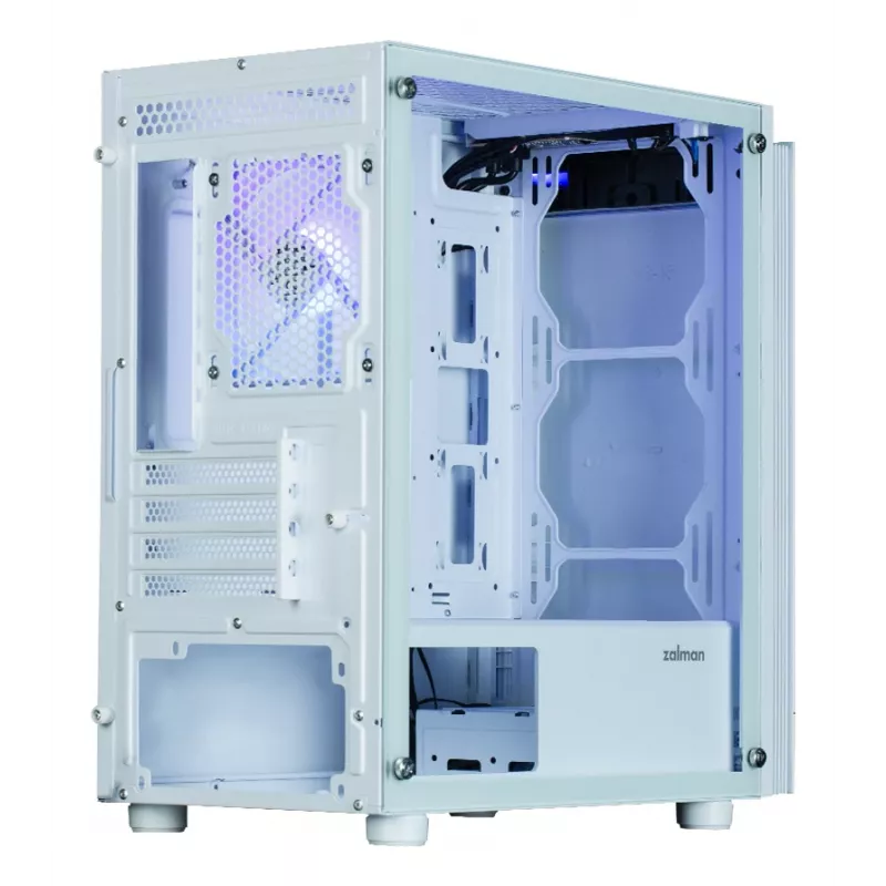 Arvutikorpus Zalman T4 Plus Mini Tower valge