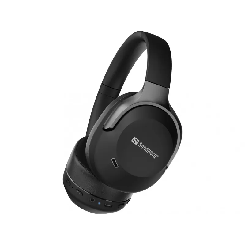Sandberg Wireless Travel Headset ANC+ENC, juhtmevaba, kõned/muusika, 228 g, peakomplekt, must