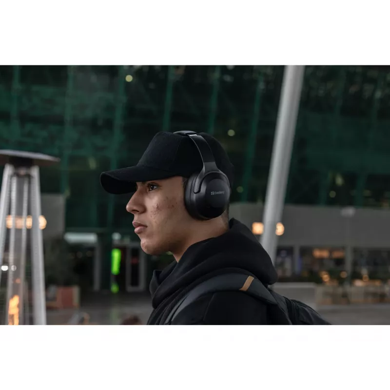 Sandberg Wireless Travel Headset ANC+ENC, juhtmevaba, kõned/muusika, 228 g, peakomplekt, must