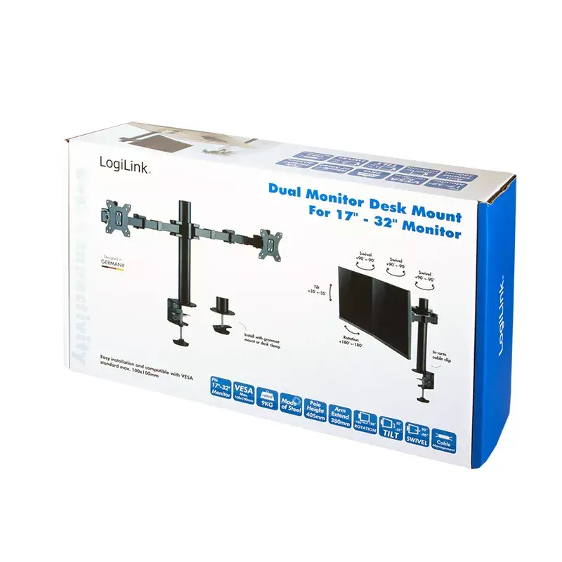 Monitorihoidik LogiLink BP0106 32-tolline Laud Must