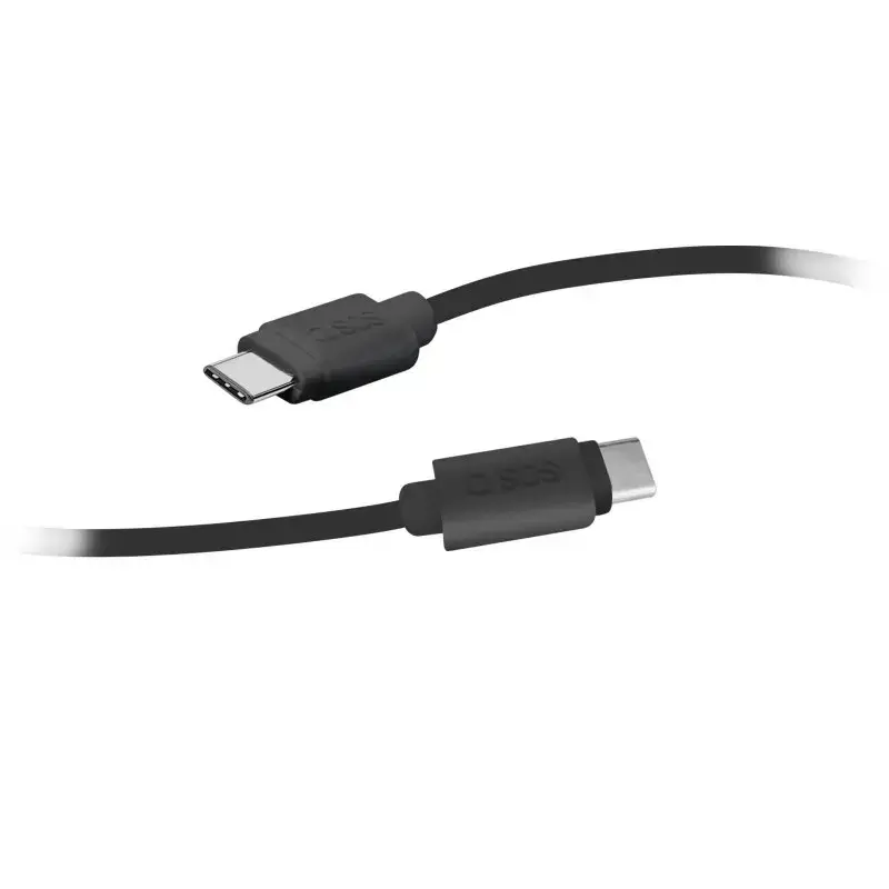 USB-C–USB-C-kaabel SBS Mobile TECABLETCC20K 1,5 m, USB 2.0, must