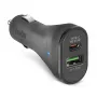 Autolaadija SBS Mobile TECRPD25W — Auto sigaretisüütaja, 12–24V, 1×USB-A, 1×USB-C, Kiirlaadimine, Must