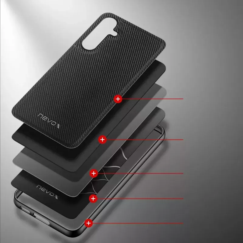 Mobiiltelefoni ümbris Nevox StyleShell NYLO Samsung Galaxy S24 Plus Must 16,8 cm