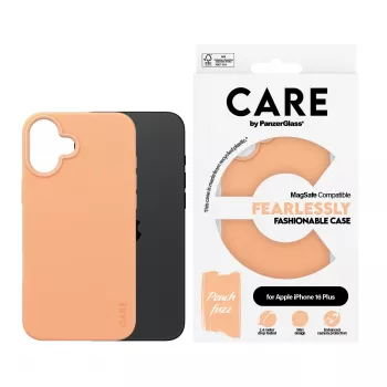 Cover PanzerGlass CARE by ® moodne ümbris Peachy w. MagSafe iPhone 16 Plus Transparent