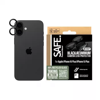 PanzerGlass SAFE. by ® kaamera objektiivi kaitse must iPhone 16 | 16 Plus