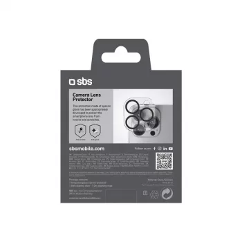 Ekraani- ja kaamerakaitse SBS TECAMGLIP16PK iPhone 16 Pro/Pro Max jaoks, kriimustuskindel, läbipaistev
