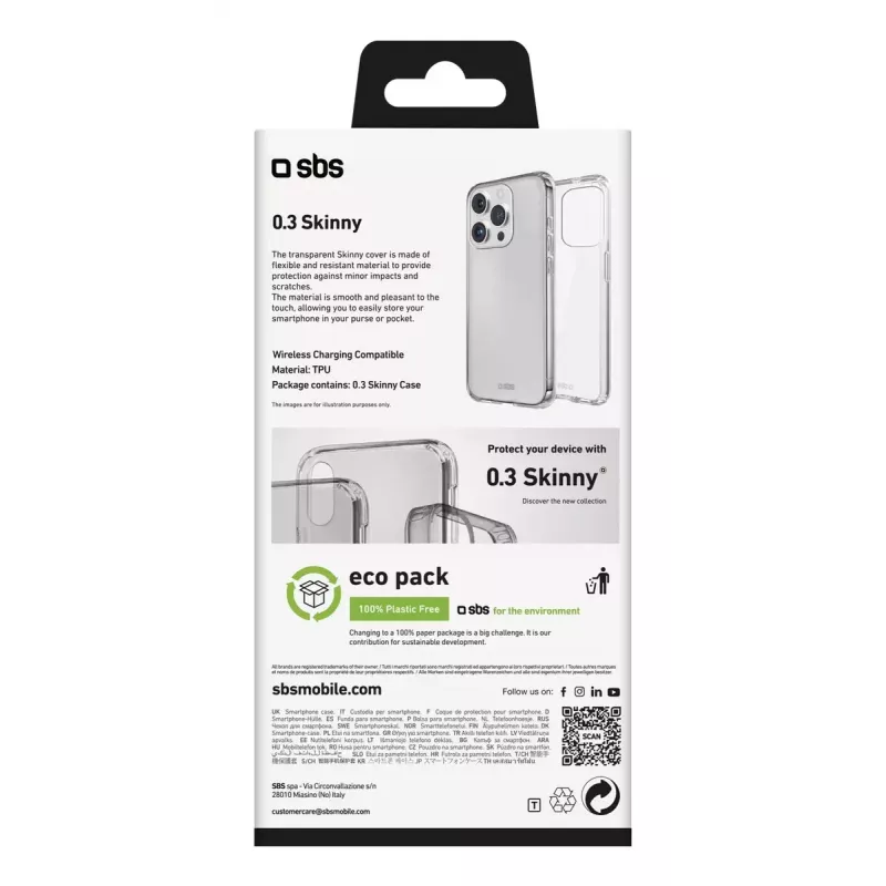 Mobiiltelefoni ümbris SBS TESKINIP1661PT iPhone 16 Pro-le 16 cm Läbipaistev