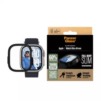 PanzerGlass ® Case Full Body õhuke Must Apple Watch Ultra 3 | Ultra 2 | Ultra | 49mm
