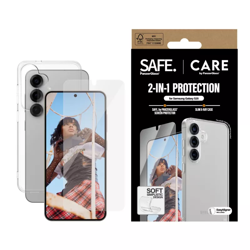 PanzerGlass CARE by Fashion 2-in-1 komplekt Samsung Galaxy S25