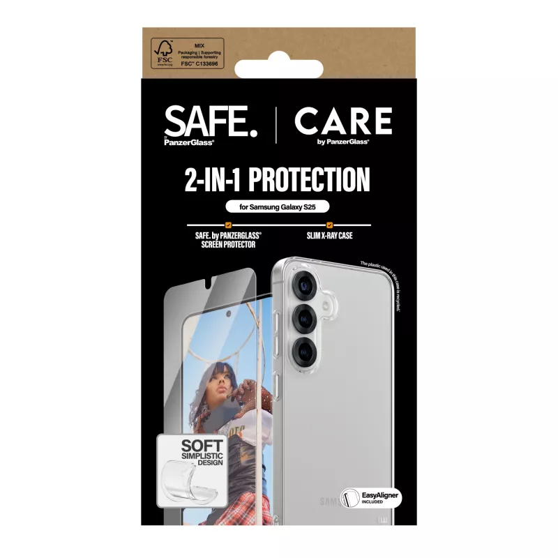 PanzerGlass CARE by Fashion 2-in-1 komplekt Samsung Galaxy S25