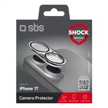 Ekraani ja kaamera objektiivi kaitse SBS TECAMGLIP1763 Apple iPhone 17/16 jaoks, põrutuskindel ja kriimustuskindel