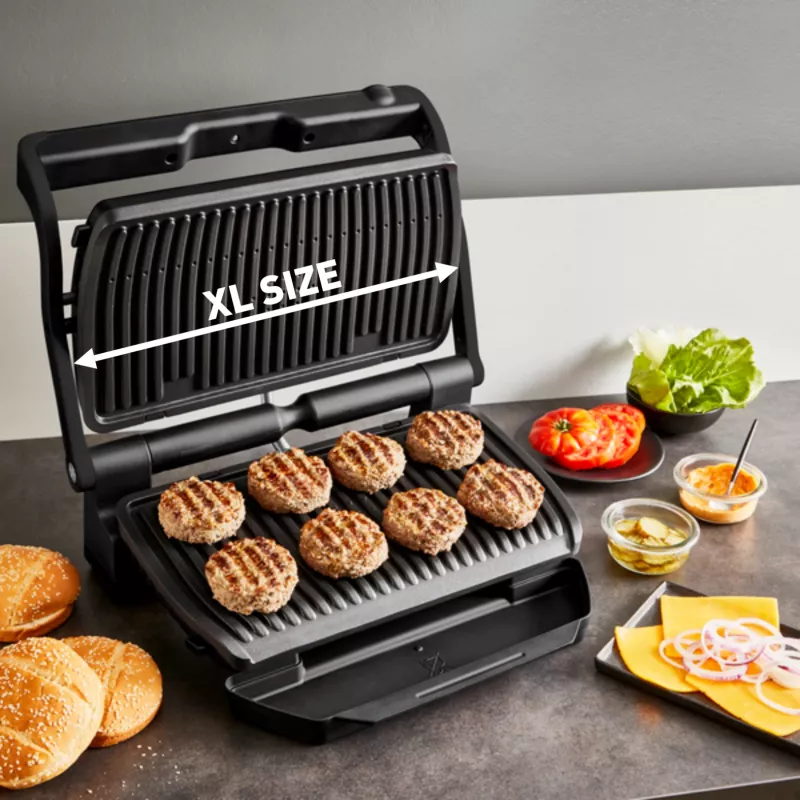 Kontaktgrill Tefal Optigrill+ XL GC727810 2000W, ristkülikukujuline, reguleeritav termostaat, must, 445×365×175mm