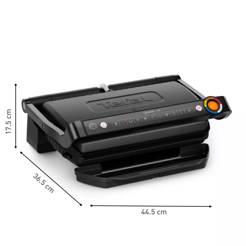 Kontaktgrill Tefal Optigrill+ XL GC727810 2000W, ristkülikukujuline, reguleeritav termostaat, must, 445×365×175mm