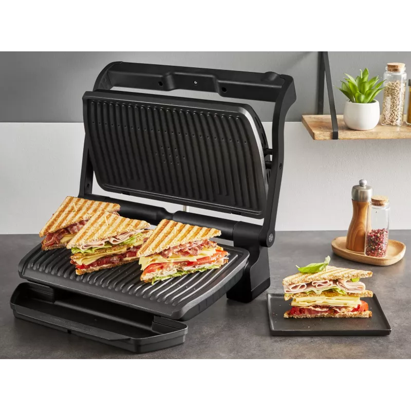 Kontaktgrill Tefal Optigrill+ XL GC727810 2000W, ristkülikukujuline, reguleeritav termostaat, must, 445×365×175mm