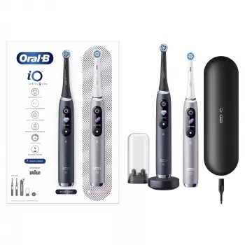 Pöörlev-võnkuv hambahari Oral-B iO 80363731 Must Hõbedane Täiskasvanu Igemehooldus Tundlik Valgendamine