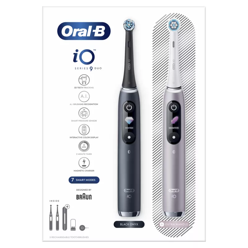 Pöörlev-võnkuv hambahari Oral-B iO 80363731 Must Hõbedane Täiskasvanu Igemehooldus Tundlik Valgendamine