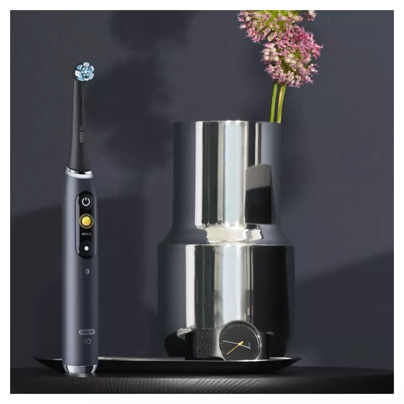 Pöörlev-võnkuv hambahari Oral-B iO 80363731 Must Hõbedane Täiskasvanu Igemehooldus Tundlik Valgendamine