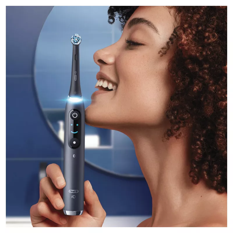 Pöörlev-võnkuv hambahari Oral-B iO 80363731 Must Hõbedane Täiskasvanu Igemehooldus Tundlik Valgendamine