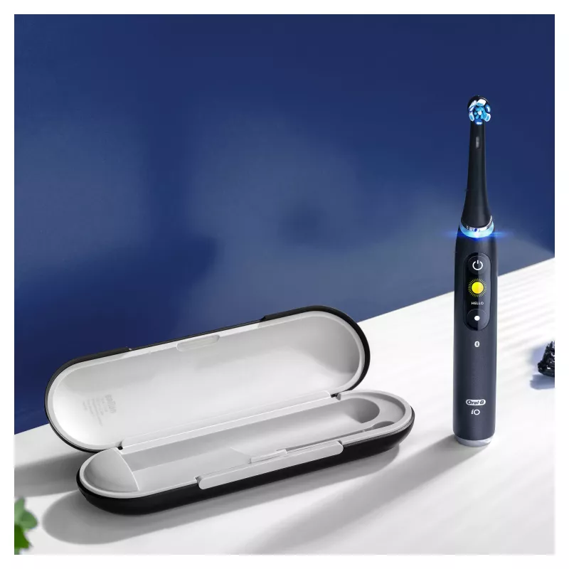Pöörlev-võnkuv hambahari Oral-B iO 80363731 Must Hõbedane Täiskasvanu Igemehooldus Tundlik Valgendamine