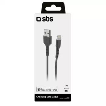 Lightning–USB-A kaabel SBS Mobile TECABLEUSBIP589K – 1 m, USB 2.0, must