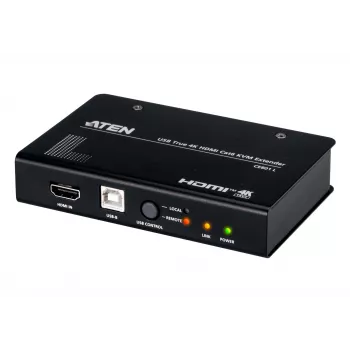 AV KVM pikendaja ATEN CE801 — USB True 4K HDMI üle Cat6 (4K @ 70 m / FHD @ 100 m), HDMI ja USB Type-A, must