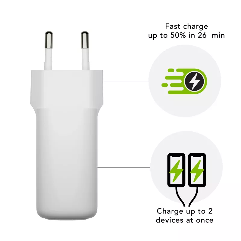 dbramante1928 re-charge Pro - EL seinilaadija - 2x USB-C 30W - W