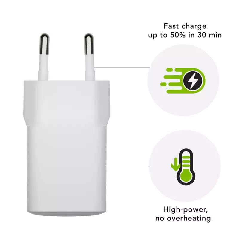Seinalaadija dbramante1928 re-charge EU 18W USB-A valge