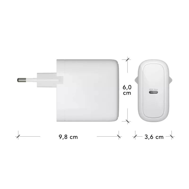 dbramante1928 re-charge Pro - EL-i seinilaadija USB-C 65W - W, siseruumides, vahelduvvool, valge
