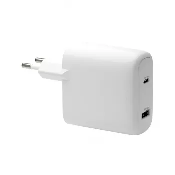 Laadija d bramante re-charge Pro EU – Siseruumides, AC 110–240 V, USB‑C 65 W + USB‑A 18 W, valge