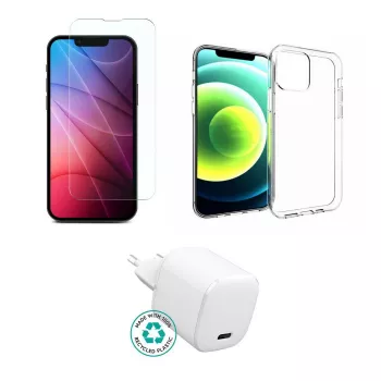 eSTUFF ES-KIT-IPH13PRO mobiilseadme laadija Mobiiltelefon Läbipaistev, valge AC Siseruumides