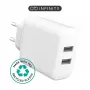 Siselaadija eSTUFF ES637005 nutitelefonile valge 2 USB-porti 5V