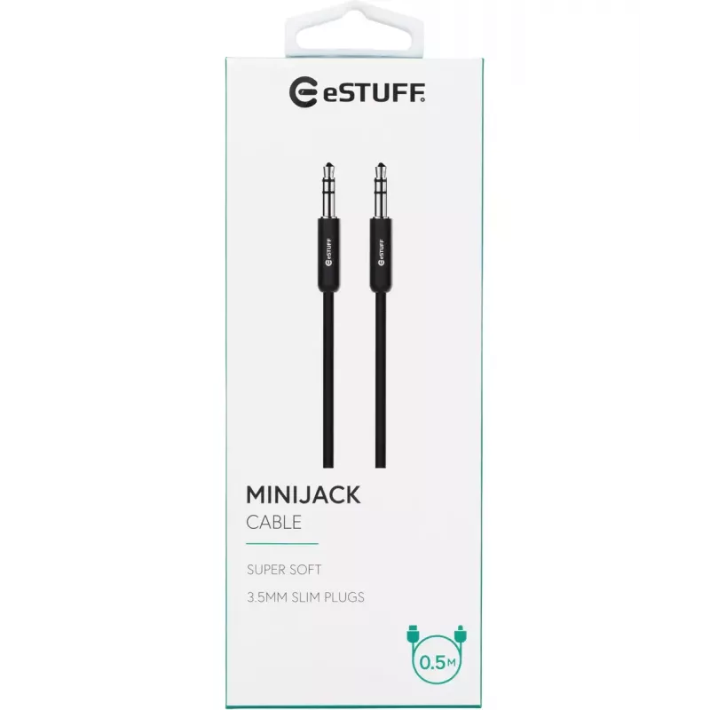 eSTUFF ES608001 helikaabel 0,5 m 3,5 mm Must