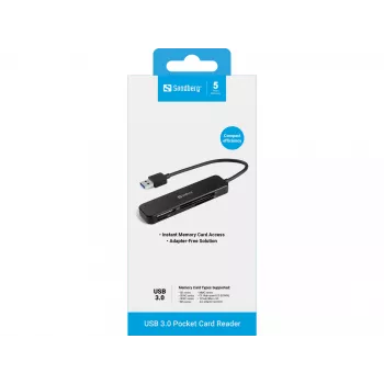 Kaardilugeja Sandberg USB 3.0 Taskukaardilugeja
