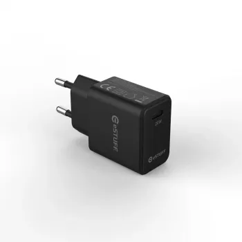 eSTUFF ES635029-BULK USB-C laadija EU PD 20W, must