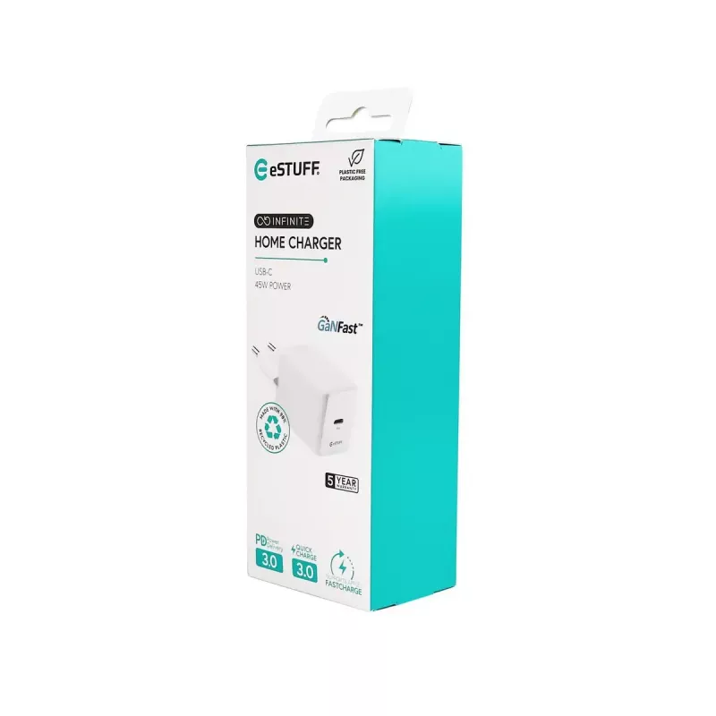 eSTUFF INFINITE ES637046 USB-C laadija EL PD 45W GaN