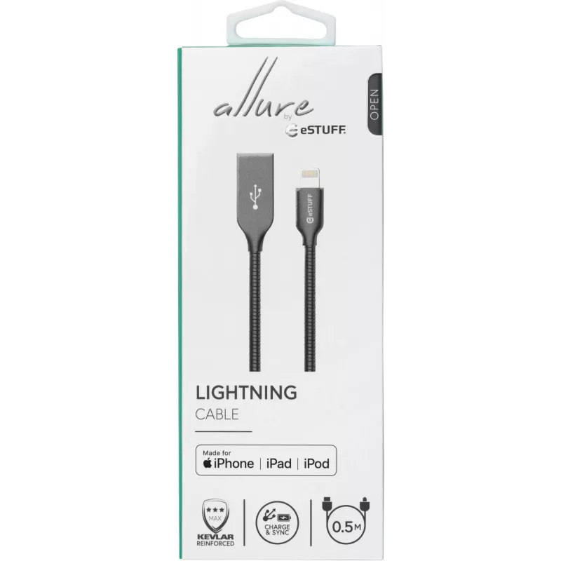 eSTUFF ES601065 lightning-kaabel 0,5 m Hall