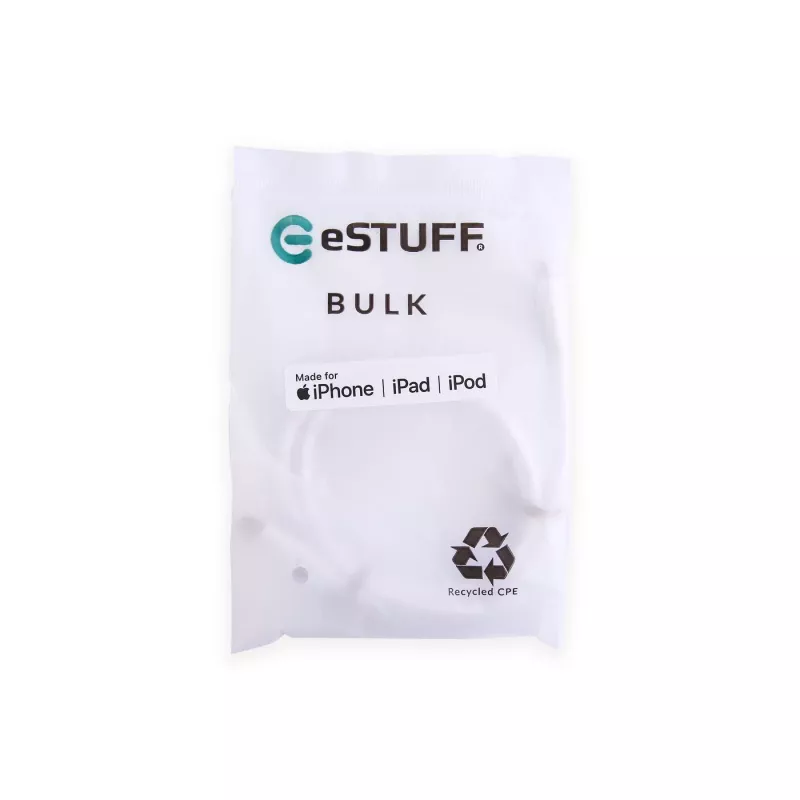 Lightning-kaabel eSTUFF ES602170-BULK 1m valge USB-C 2,4A