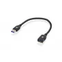 IOGEAR G2LU3AMF USB-kaabel USB 3.2 Gen 1 0,3 m USB A Must