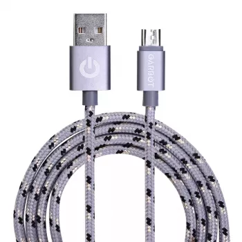 USB-kaabel Garbot C-05-10195 1m USB A Micro-USB B Hõbedane