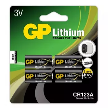 Ühekordne patarei GP patareid Lithium CR 123A Liitium-Mangaandioksiid