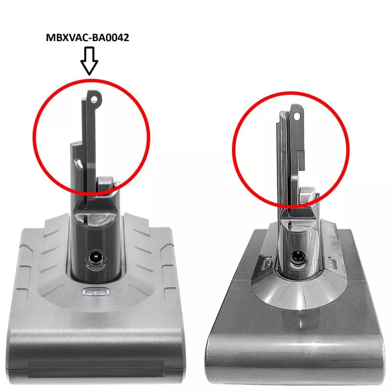 Aku CoreParts Dyson tolmuimejale käeshoitav must 80mm x 120mm x 146mm