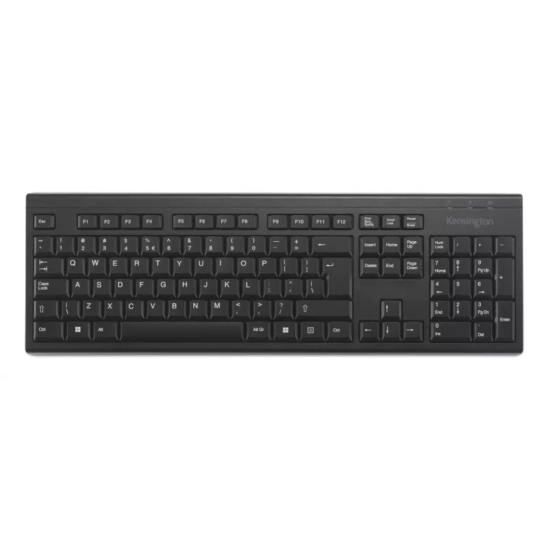 Kensington KB150 EQ juhtmeta klaviatuur, täissuuruses, 105 klahvi, must
