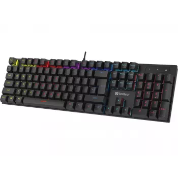 Sandberg Mechanical Gamer klaviatuur GERMAN Full-size Wired USB Mechanical QWERTZ RGB LED